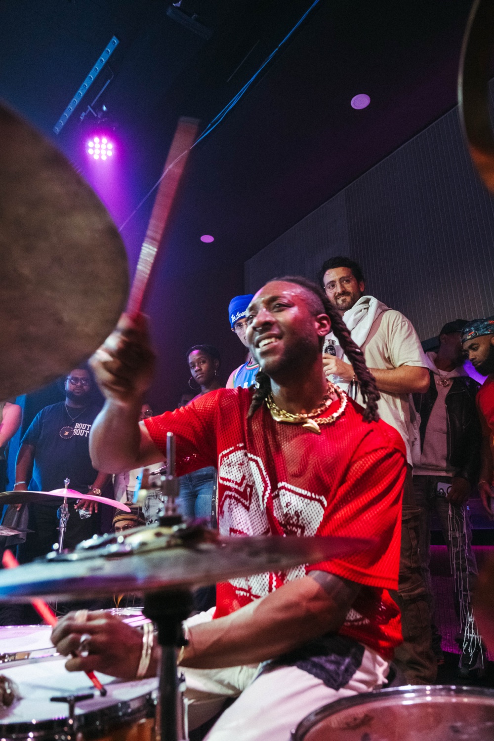 Mike Mitchell at the drums