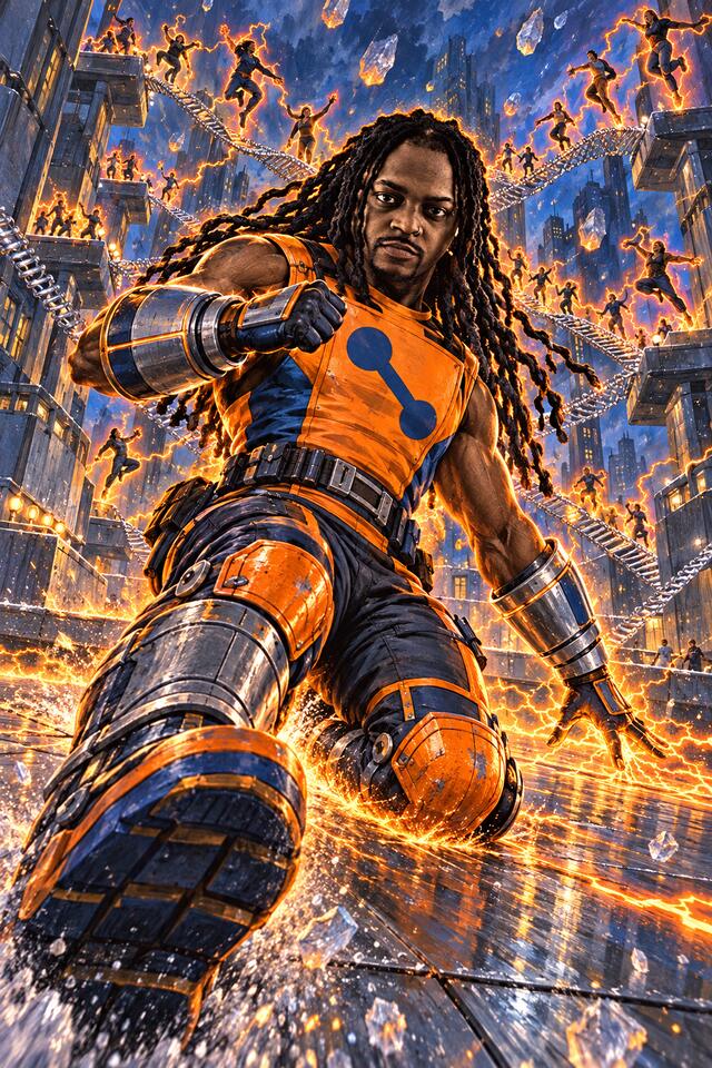 The Relay, the Spirit Fingers character drawn from Devon Taylor