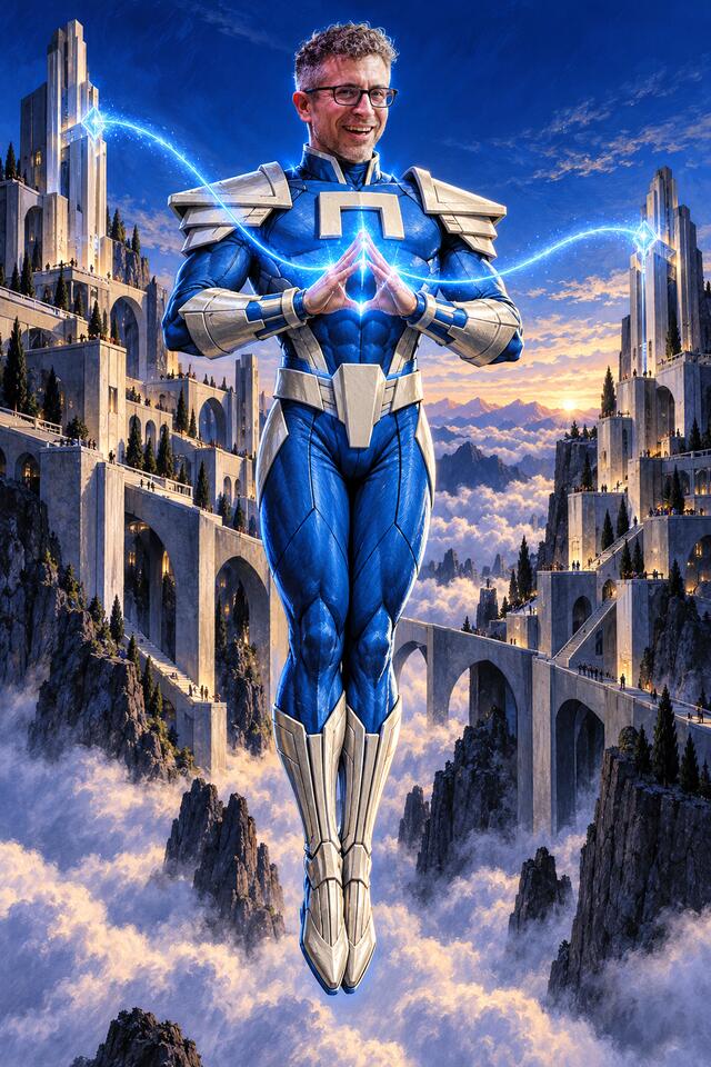 The Architect, the Spirit Fingers character drawn from Greg Spero