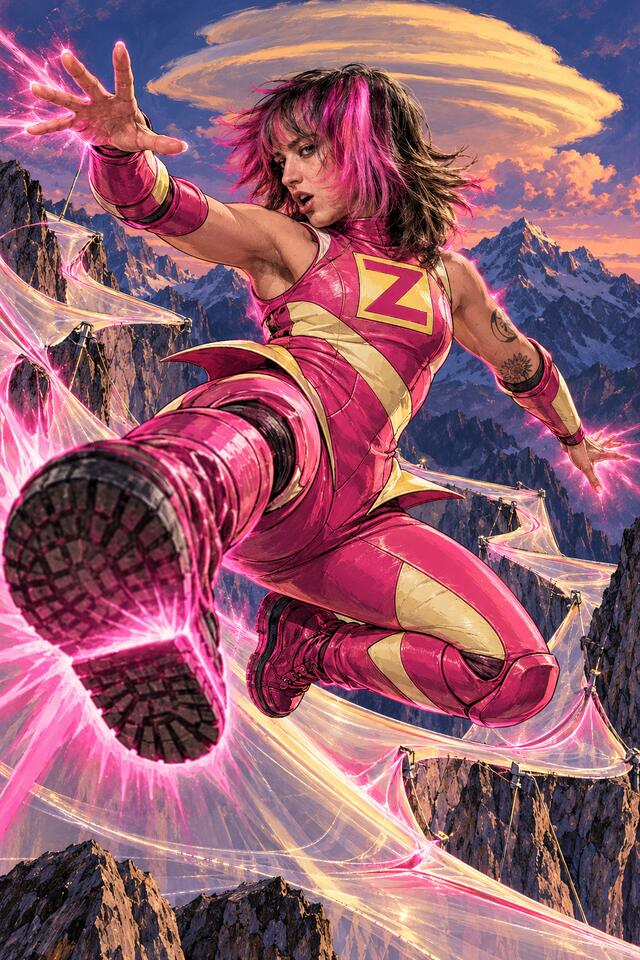 Switchback, the Spirit Fingers character drawn from Roni Kaspi